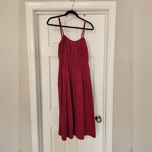 Old Navy Magenta Gauze Midi Dress, Size  Small